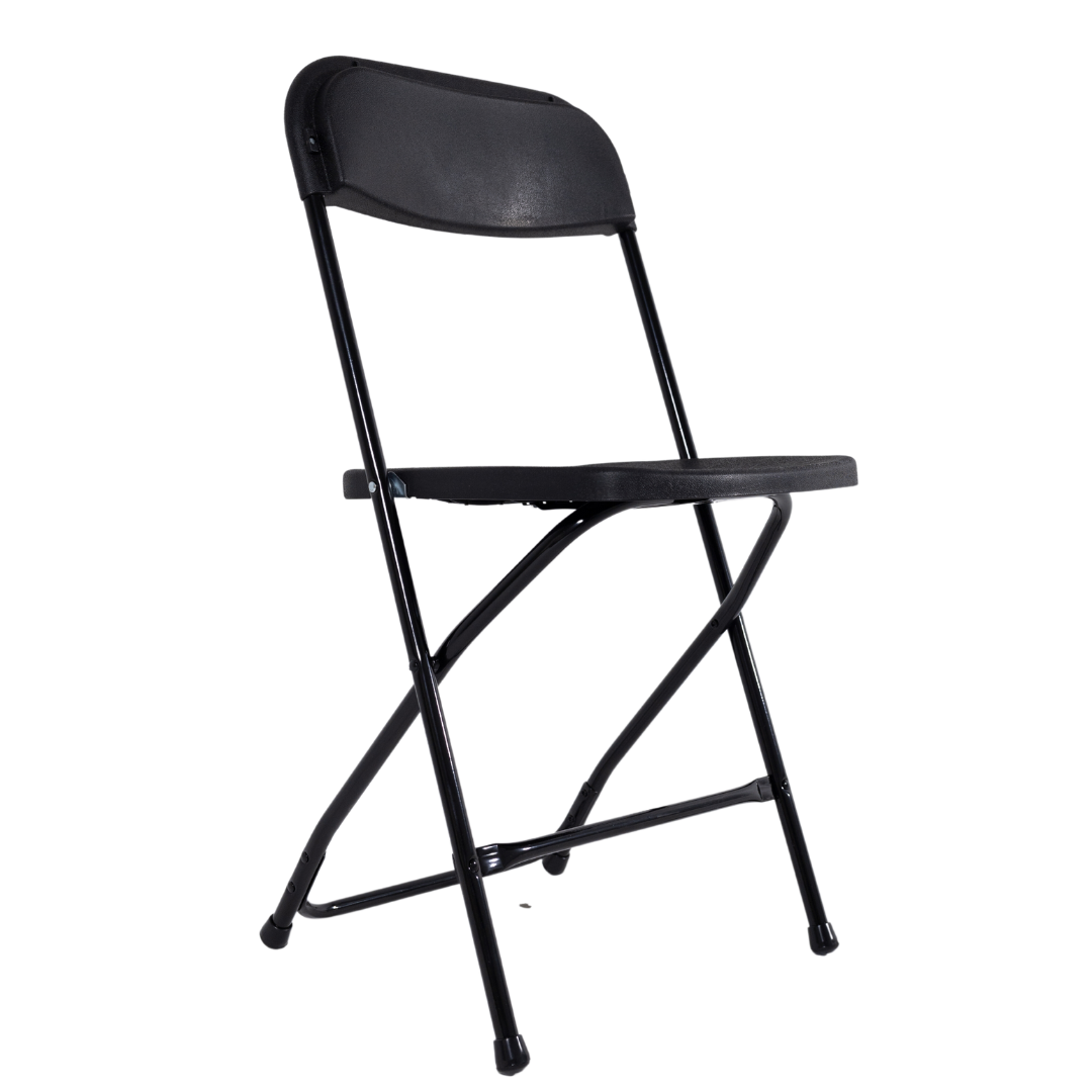 Black folding outlet chair